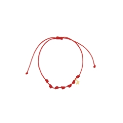 PULSERA ORO PEQUEÑA 7 NUDOS MARIPOSA