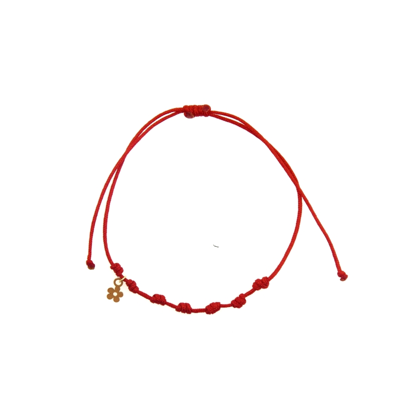 PULSERA 7 NUDOS PEQUEÑA ORO FLOR