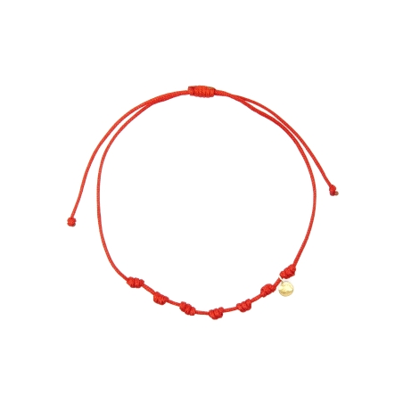 PULSERA ORO 7 NUDOS PEQUEÑA CIRCULO