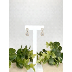 PENDIENTES DE ORO CON CIRCONITAS PARA BODA