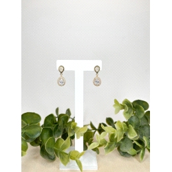 PENDIENTES DE ORO CON CIRCONITAS PARA NOVIA
