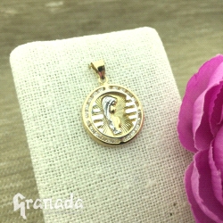 MEDALLA DE ORO18K BICOLOR VIRGEN NIÑA 2