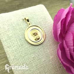 MEDALLA DE ORO18K BICOLOR VIRGEN NIÑA 2