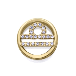 MOTIVO VICEROY ACERO IP DORADO CIRCONITAS LIBRA 14271M01012L