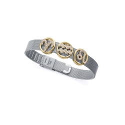 MOTIVO VICEROY ACERO IP DORADO CIRCONITAS LIBRA 14271M01012L 2