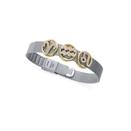 MOTIVO VICEROY ACERO IP DORADO CIRCONITAS LIBRA 14271M01012L