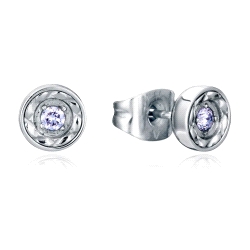 PENDIENTES VICEROY ACERO DIAMANTE CREADO COLECCION LAURA ESCANES