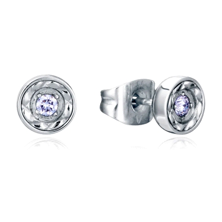PENDIENTES VICEROY ACERO DIAMANTE CREADO COLECCION LAURA ESCANES