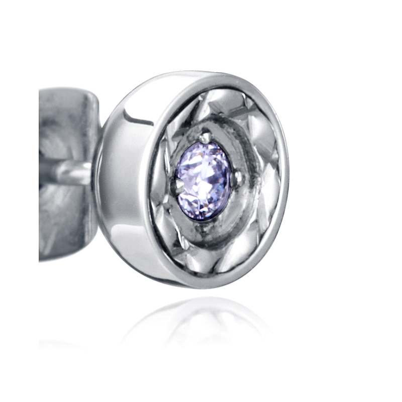 PENDIENTES VICEROY ACERO DIAMANTE CREADO COLECCION LAURA ESCANES