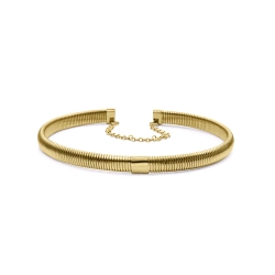 GARGANTILLA VICEROY ACERO DORADO TUBOGAS COLECCION LAURA ESCANES