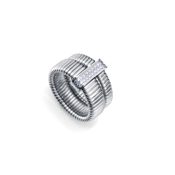 ANILLO VICEROY ACERO TUBOGAS COLECCION LAURA ESCANES TALLA 16
