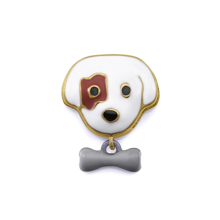 MOTIVO VICEROY ACERO DORADO ESMALTE PERRO 14236M01000