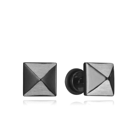 PENDIENTES VICEROY CABALLERO ACERO PRESION PIRAMIDE