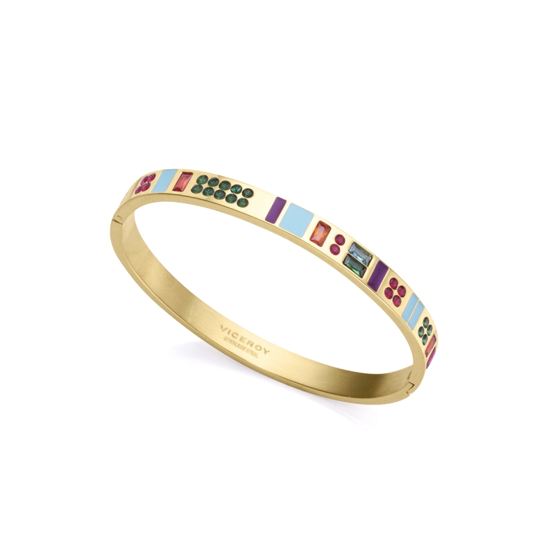 PULSERA VICEROY ACERO IP DORADO ESMALTE Y CRISTAL 14033P01012