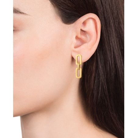 PENDIENTES VICEROY SEÑORA ACERO DORADO CADENA PLANA 1377E01012