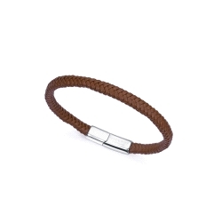 PULSERA VICEROY CABALLERO ACERO PIEL MARRON 6373P01011