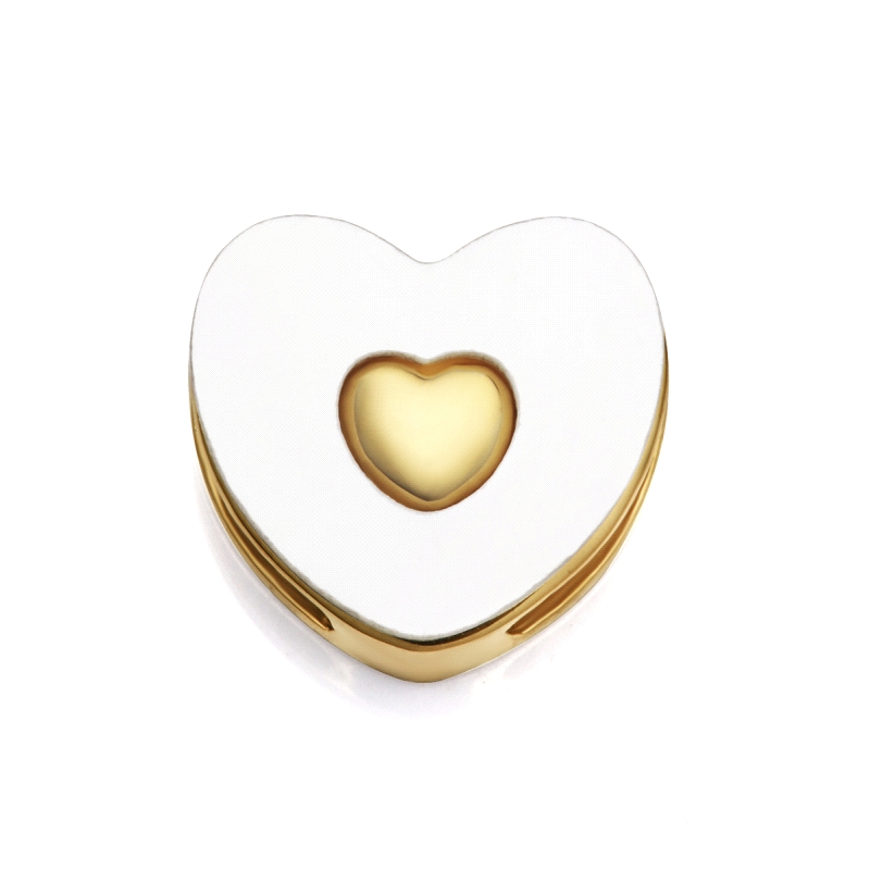 MOTIVO ACERO IP DORADO CORAZON