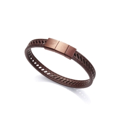 PULSERA DE ACERO Y PIEL VICEORY 75110P01011