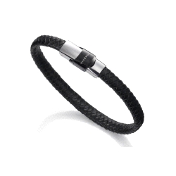 PULSERA ACERO BICOLOR IP NEGRO CAB FASHI