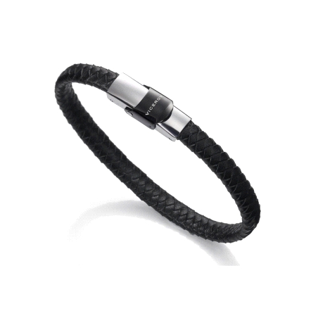 PULSERA ACERO BICOLOR IP NEGRO CAB FASHI