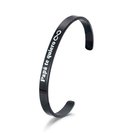 PULSERA ACERO RIGIDA PAPA TE QUIERO
