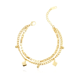 PULSERA ACERO DOBLE HASSU EN DORADO