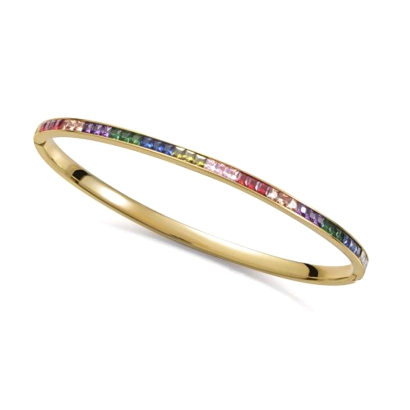 PULSERA VICEROY ACERO DORADO CIRCONITAS COLOR
