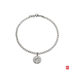 PULSERA ACERO FLAMINGO ARBOL DE LA VIDA