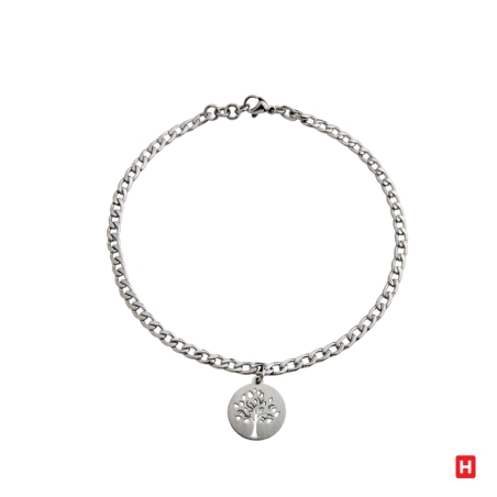 PULSERA ACERO FLAMINGO ARBOL DE LA VIDA