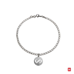 PULSERA ACERO FLAMINGO CHAPA INFINITO