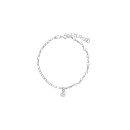 PULSERA PLATA Y PERLAS
