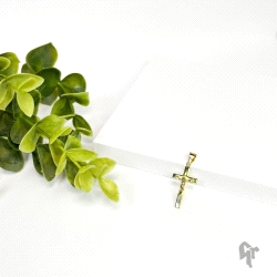 COLGANTE CRUZ ORO CON CRISTO                                          