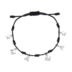 PULSERA PLATA MAMA HILO NEGRO                                         
