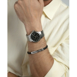 PULSERA VICEROY CABALLERO ACERO PIEL NEGRA 15179P01010                 2