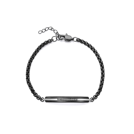 PULSERA VICEROY CABALLERO ACERO IP NEGRO CIRCONITAS 15183P01010       