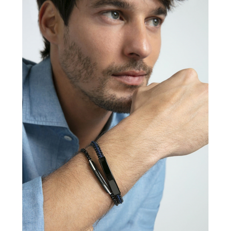 PULSERA VICEROY CABALLERO ACERO IP NEGRO CIRCONITAS 15183P01010       