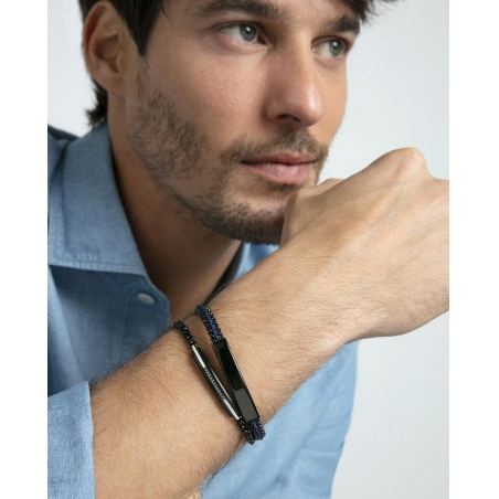 PULSERA VICEROY CABALLERO ACERO IP NEGRO CIRCONITAS 15183P01010       
