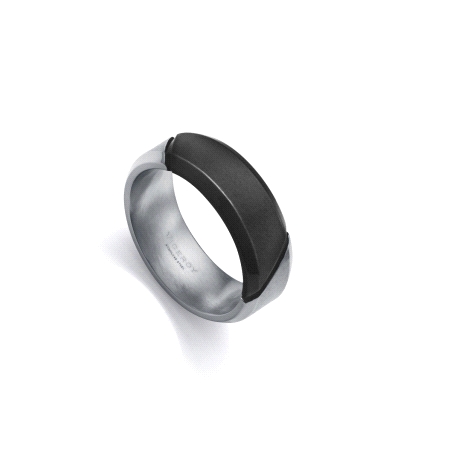 ANILLO VICEROY CABALLERO ACERO E IP NEGRO TALLA 20 15182A02010        