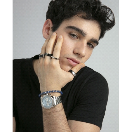 ANILLO VICEROY CABALLERO ACERO E IP NEGRO TALLA 20 15182A02010        