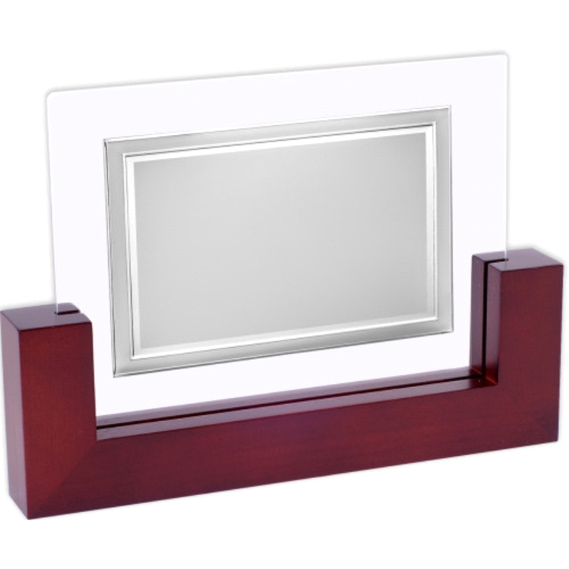 PLACA CONMEMORATIVA CRISTAL Y MADREA ORCURA CON PLACA LISA