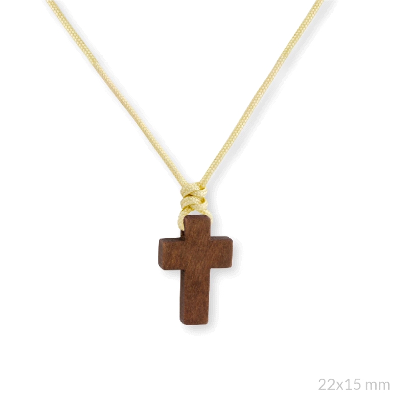 GARGANTILLA CRUZ MADERA COMUNION