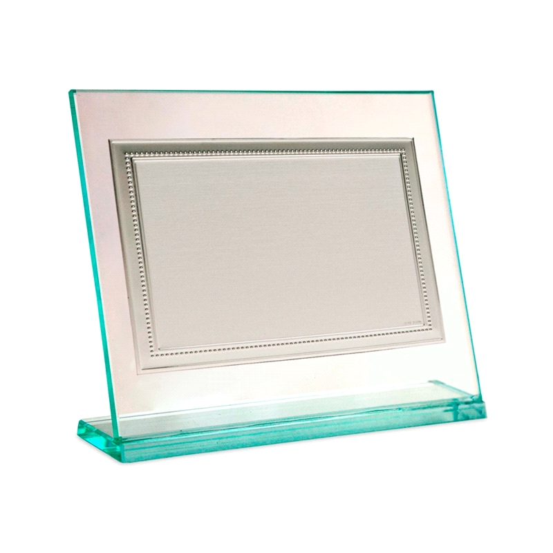 PLACA HOMENAJE CRISTAL CHAPA ALUMINIO