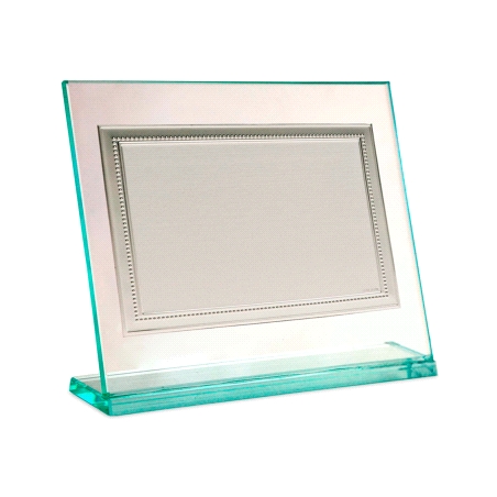 PLACA HOMENAJE CRISTAL CHAPA ALUMINIO