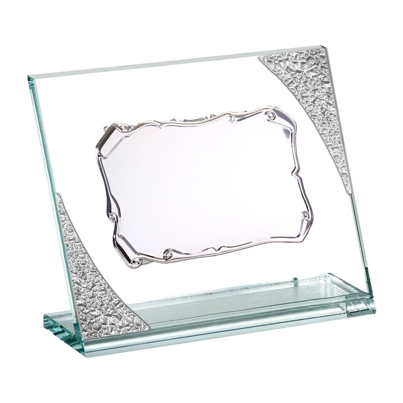 PLACA CONMEMORATIVA CRISTAL PERGAMINO