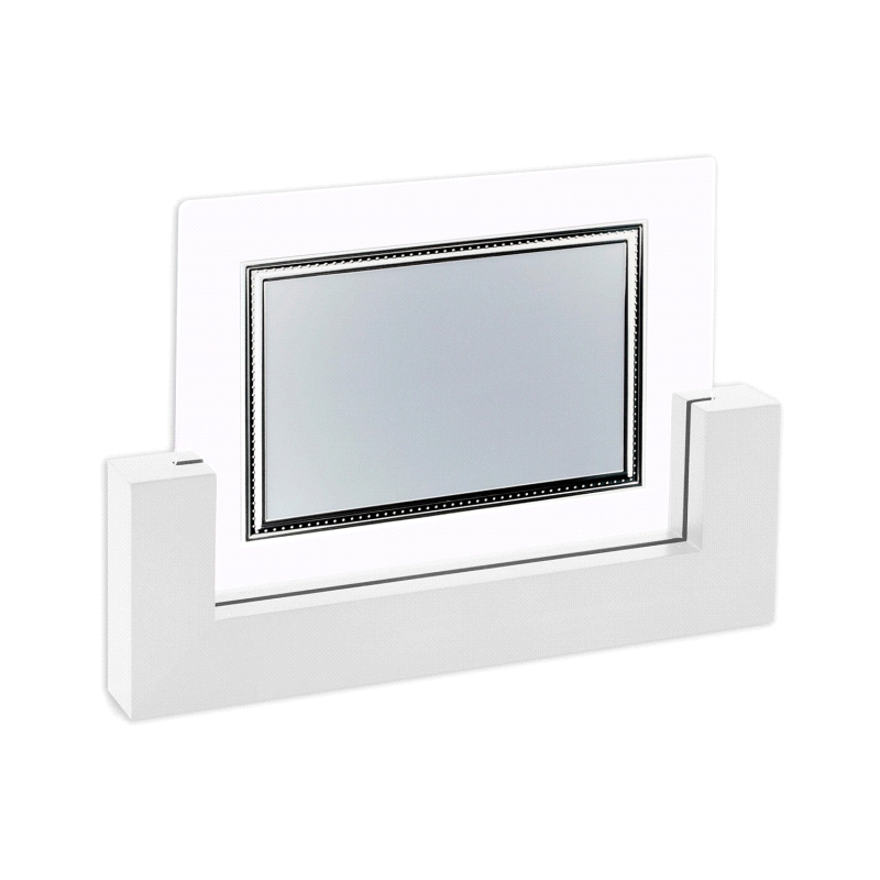 PLACA CONMEMORATIVA MADERA BLANCA Y ALUMINIO