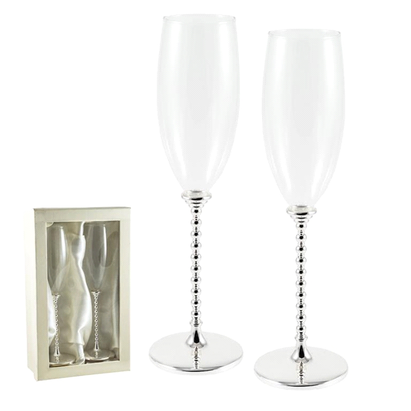 SET COPAS CRISTAL CHAMPAGNE BOLITAS