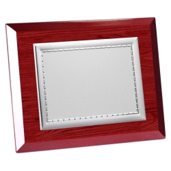 PLACA CONMEMORATIVA MADERA CHAPA ALUMINIO