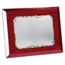 PLACA CONMEMORATIVA MADERA CHAPA ALUMINIO