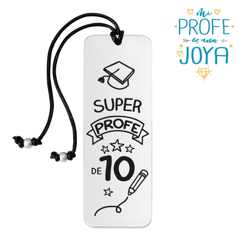 MARCAPAGINAS ACERO SUPER PROFE DE 10
