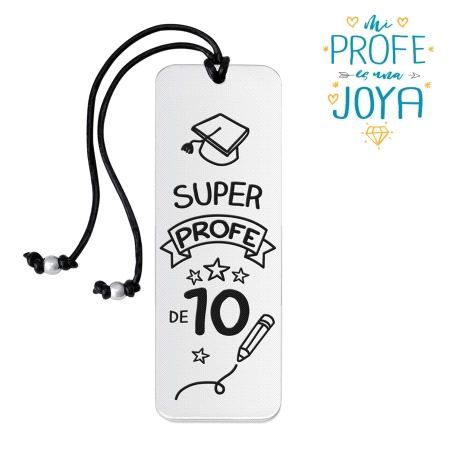 MARCAPAGINAS ACERO SUPER PROFE DE 10